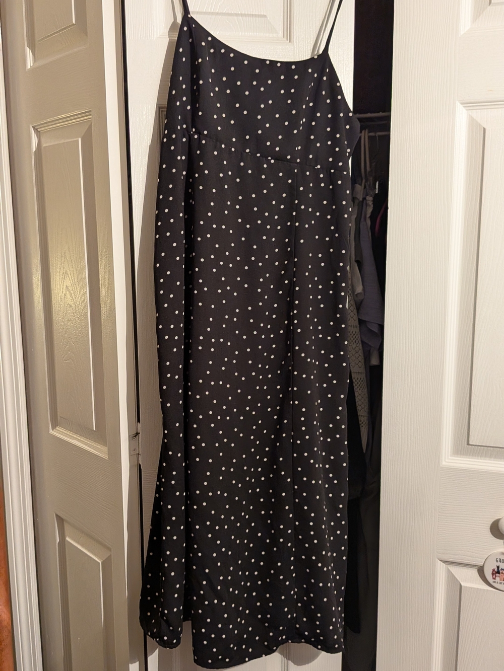 Black Polka Dot Slip Skirt